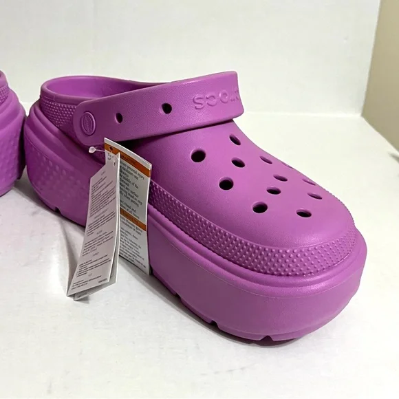 Crocs Purple Platform Clogs Shoe Size 11 New - Picture 5 of 9